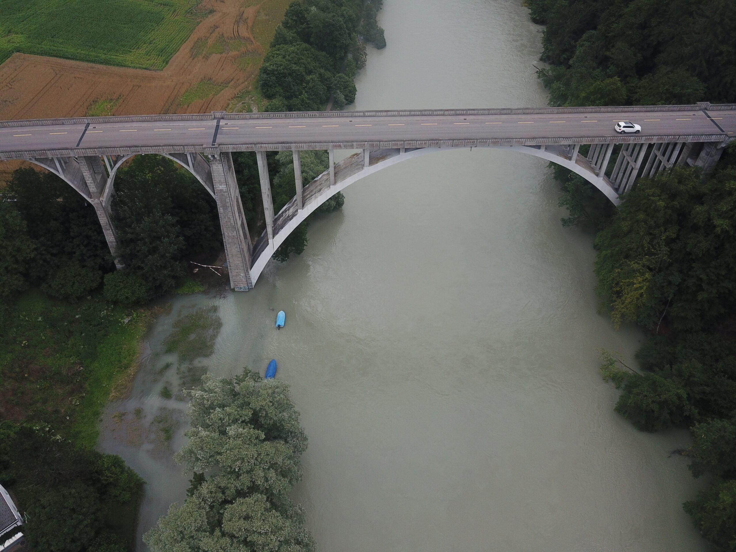 Halenbrücke Hochwasser 2021