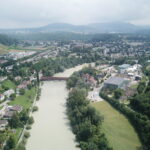 Hochwasser 2021 Blick Richtung Neubrücke